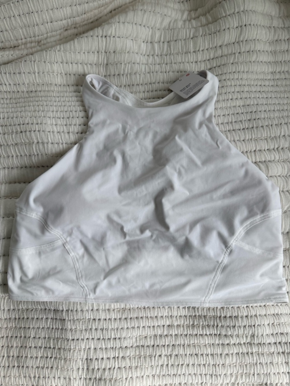 NWT Lululemon White High Neck Athletic Crop Top
